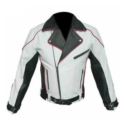 Mens Real Cowhide Leather Jacket Pure Biker Rider Jacket Formula 1 Racing Jacket New