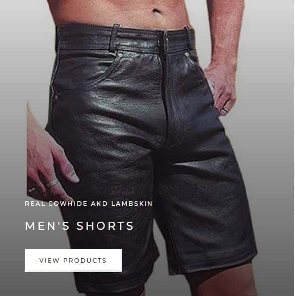 Men's Leather Shorts
