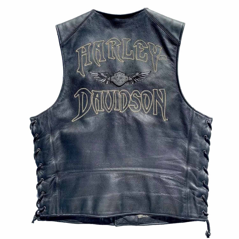 Harley-Davidson Men’s RELIC Wille G Skull Leather Vest