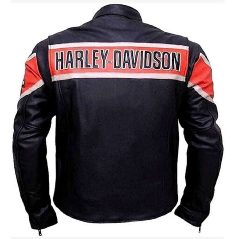 Harley Davidson Jacket Moto Gear Black Cow Leather Jacket for Mens