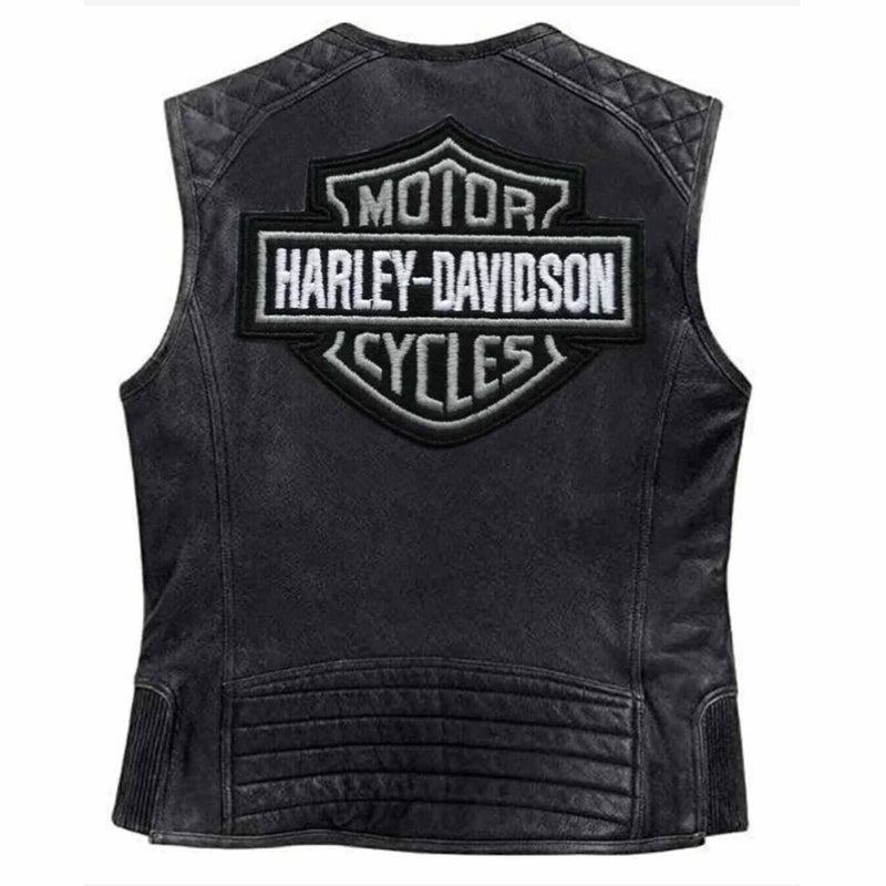 Harley Davidson Men Motorcycle Knuckle Distressed Leather Vest
