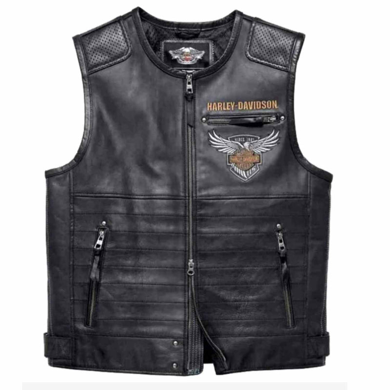 Harley Davidson Men's 115th Anniversary Limited Edition Leather Vest
