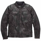 Harley Davidson Men's Dauntless Convertible Leather Jacket, Distressed