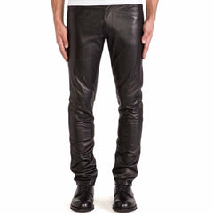 Men's Genuine Cowhide Skinny Pants Five pockets Jeans Style Premium Kink