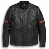 Men's Vanocker Waterproof H-D Triple Vent System Leather Jacket