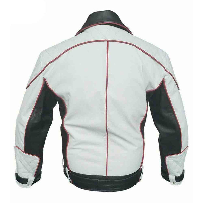 Chaqueta de cuero de vaca auténtica para hombre, chaqueta de motociclista pura, chaqueta de carreras de Fórmula 1, nueva