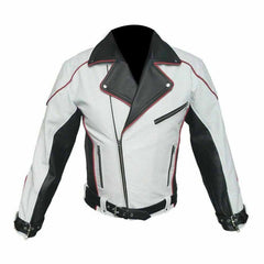 Chaqueta de cuero de vaca auténtica para hombre, chaqueta de motociclista pura, chaqueta de carreras de Fórmula 1, nueva