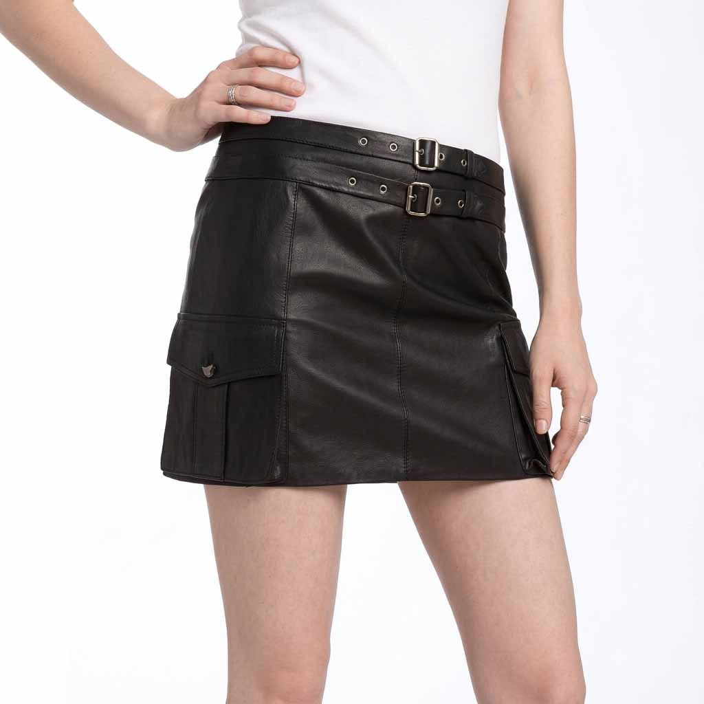 Sexy Butter Soft Women's LAMBS LEATHER MINI SKIRT