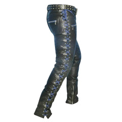 Men's Real Cowhide Leather Pants Punk Kink Jeans Trousers BLUF Pants Bikers Trousers