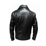 HOMBRE Negro ELVIS PRESLEY Real Suave Piel de Cordero Moda ELVIS Estilo Chaqueta