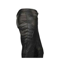 Mens Black Real Cowhide Leather Bikers Trousers Bikers Jeans Bikers Pants