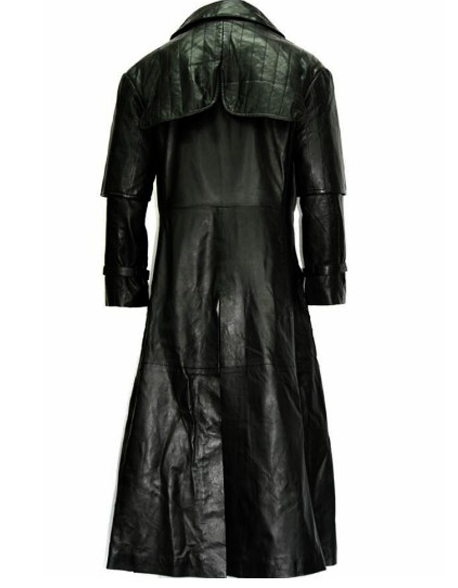 Gabardina gótica Steampunk para hombre, abrigo de cuero de Cuero de vaca auténtico, color negro, Hugh Jackman Van Helsing