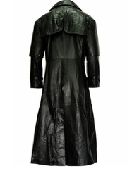 Gabardina gótica Steampunk para hombre, abrigo de cuero de Cuero de vaca auténtico, color negro, Hugh Jackman Van Helsing