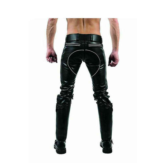 CALZONES DE CUERO PARA HOMBRE GAY Pantalones Pantalones Moto Jeans lederhosen lederjeans