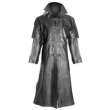 Men's Pure LAMBS LEATHER Goth Steampunk Gothic Trench Coat Van Helsing Matrix Trench Coat