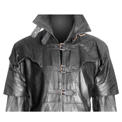 Men's Pure LAMBS LEATHER Goth Steampunk Gothic Trench Coat Van Helsing Matrix Trench Coat