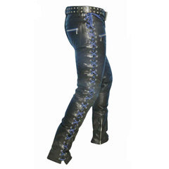 Pantalones de cuero de vaca real para hombre, pantalones vaqueros Punk Kink, pantalones BLUF, pantalones de motociclista