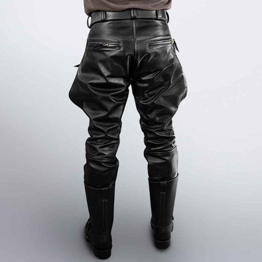 Pantalones de piel de vaca auténtica para hombre, pantalones Lederjeans BLUF, pantalones Lederhosen