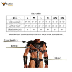 Hand Constructed Leather Roman Gladiator Set LARP Steampunk Samurai Armor