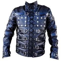 Real Cowhide Leather Heavy Duty bondage top Straitjacket BDSM Restricted jacket top