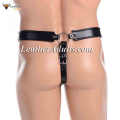 STRICT Safety Net Male Chastity JOCKSTRAP Gay Thong Real Cowhide Leather Belt Slip Jockstrap Leder Pants M,L, XL